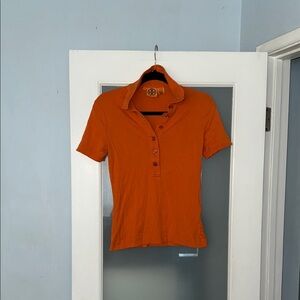 Tory Burch Orange Button-Up Women's Top